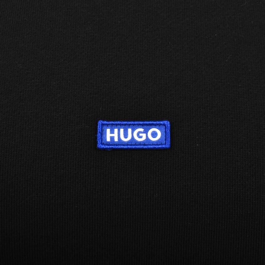 HUGO Nedro HUGO ブルーロゴパッチ スウェット トレーナー HUGO Blue Nedro Sweatshirt Black | Mainline Menswear United